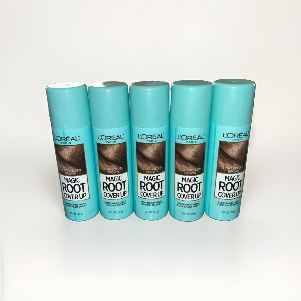 L'Oreal Magic Root Cover Up LIGHT GOLDEN BROWN Color Spray 2 oz Lot Of 5
